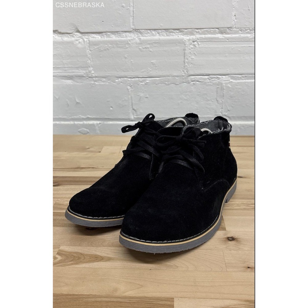 Alpine Swiss Black Mens Genuine Suede Chukka Boots -‎ Size 11